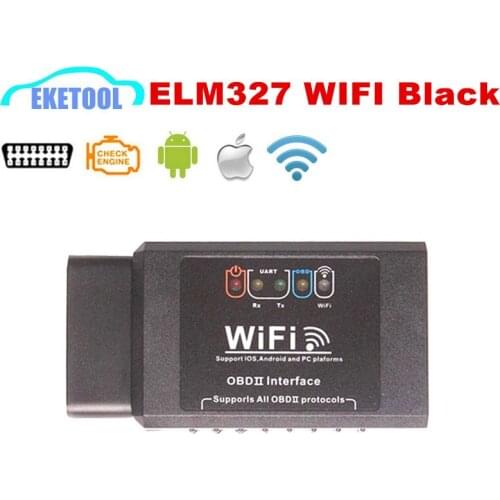 ELM327 WIFI Black PIC18F25K80 Car Diagnostic Wireless ELM 327 Interface Hardware V1.5 For iOS iPhone iPad Android Windows