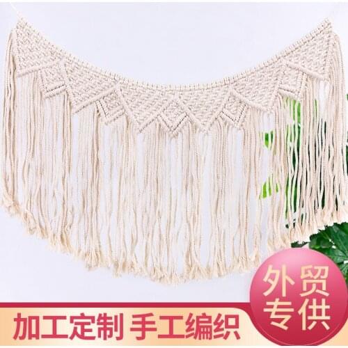 Cotton Rope Woven Tapestry Tassel Tapestry Hand-Woven Nordic-Style Bohemian Tapestry Woven Decoration tapestry aesthetic
