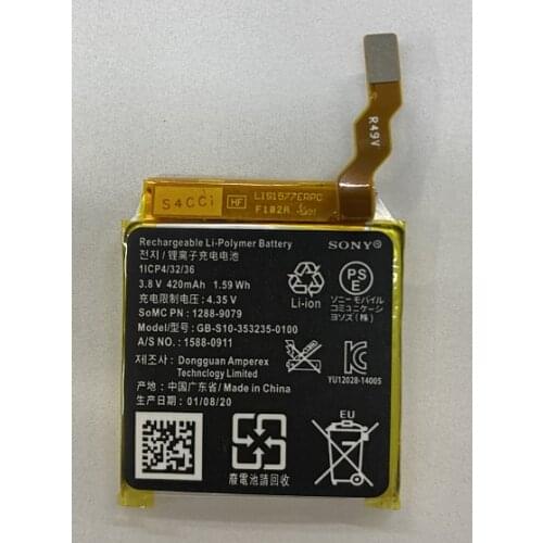 HST New battery 420mAh SWR50 LIS1577ERPC Battery for sony SmartWatch 3 GB-S10 GB-S10-353235-0100 353235 Smart Watch Batteries