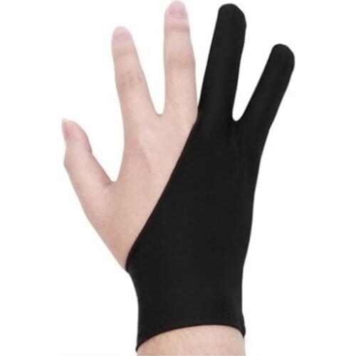 Artist Gloves for Drawing Tablet, S/ L Size, Drawing Gloves with Two Fingers for Paper Sketching, Tablet, Graphics Painting