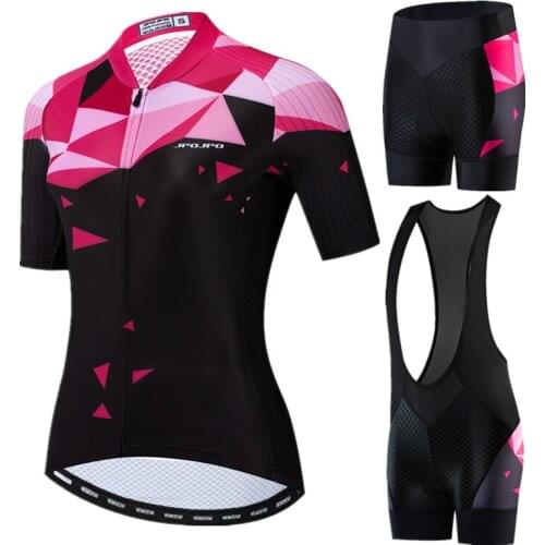JPOJPO Top Quality Pro Cycling Clothing Women Summer Racing Sport Cycling Jersey Set Mountain Bike Clothing Team Cycling Wear