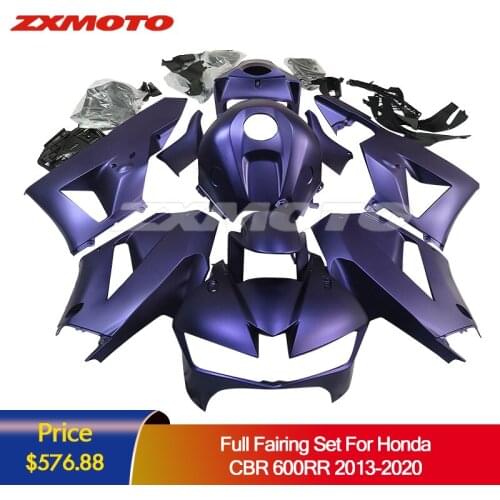 ZXMOTO Motorcycle Panel Plastics Bodywork Full Fairing Set Fit For Honda CBR 600RR 2013-2020 Painted Matter Purple Violet Matt