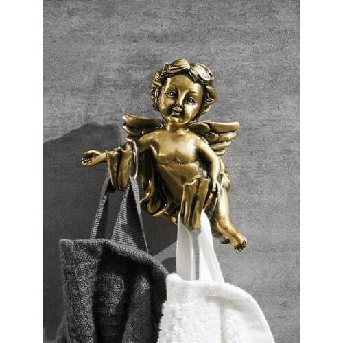 Robe Hooks Bronze Color Towel Hook Coat Clothes Hanger Door Rack Classic Angel Home Deco Wall Mount Bathroom Shelf MB-0782B