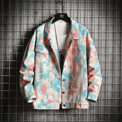 New 2021 Cotton Denim Jacket Men Casual Camouflage Lapel Single Breasted Jeans Jacket Men Autumn Slim Fit Quality Mens Jackets