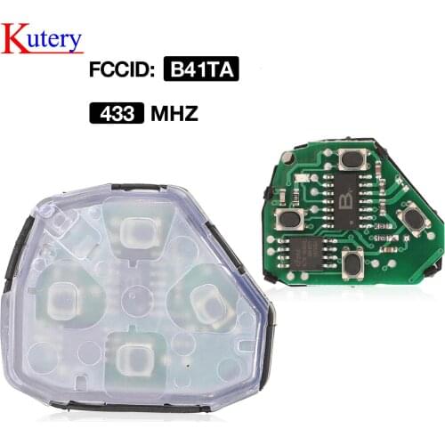 Kutery 5PCS 2/3/4 Buttons B41TA 433MHZ Remote Car Key Rubber Button Pad For Toyota Hilux Camry Yaris Vios Prius Fob Replacement