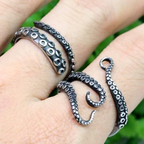 Octopus Ring Adjustable Men Sea Theme Jewelry for Popular Wearing Dropship