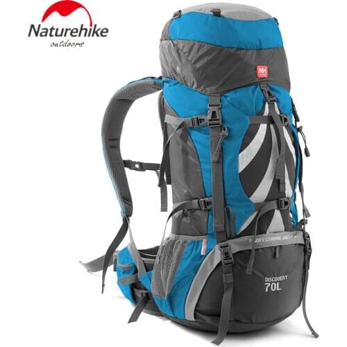 NatureHike Professional Camping Hiking Backpack Rucksack Outdoor Internal Frame Mountaineering Bag for Men and Women 70L
