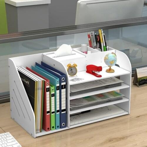 Magazine Holder Newspaper Rack Stationery Storage Box Desk Organizer for Document Letter File Tray Home Office School Supplies