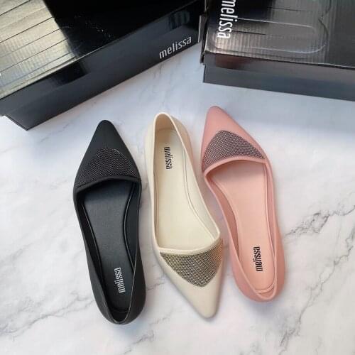 Summer New Pointed Mouth Sandals Jelly Shoes Fashion Soft Ladies Sandals Flat Waterproof Beach Slippers 2021 SM062