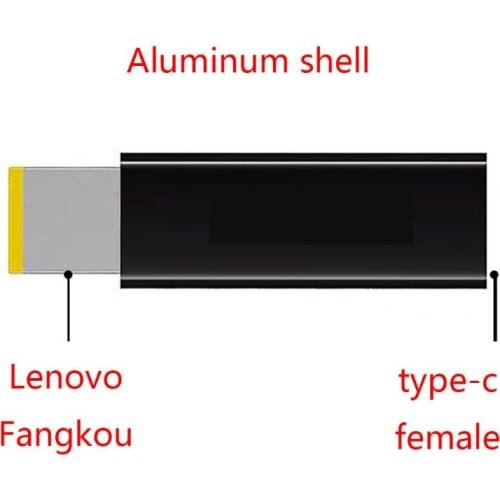 Type-C Female to Square Male USB PD Power Charger DC Power Adapter for-Lenovo P9YA