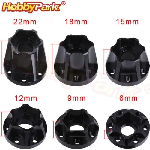 4PCS Aluminum Alloy 12mm Hex Wheel Hubs Extension Adapter for 1/10 RC Crawler 1.9" 2.2" Wheel Rims Axial SCX10 Traxxas TRX4 D90