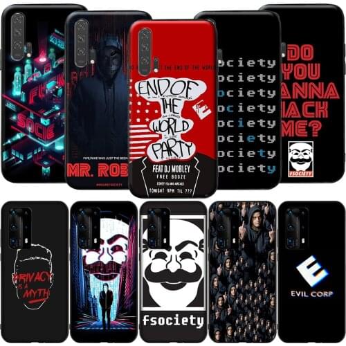 GX145 Mr Robot Silicone Case for Honor 6A 7A 3GB 7C 7X 8 8A 8X 8C 9 10 Lite View 20S 9A 10X Max Pro