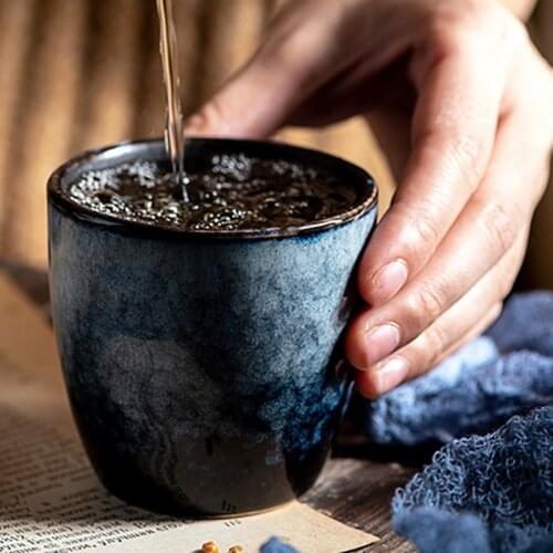 Japanese-style water cup restore flame straight cup ceramic tea cup flower tea cup breakfast cup sushi restaurant noodle restaur