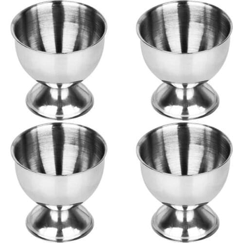 Egg Cup,Egg Tray Stainless Steel Soft Boiled Egg Cups Holder Stand Dishwasher Safe (4 Packs)