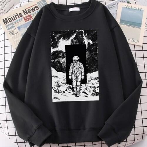 Space Astronaut Universe Planet Print Sweatshirts Hoodie 2021 Warm Sportswear Bodywarmer Casual Mens Fashion Tracksuit