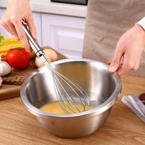 Handle Egg Whisk Kitchen Utensils Stainless Steel Milk Mixer Kitchen Gadgets Accessories Egg Beater Baking Tools для кухни