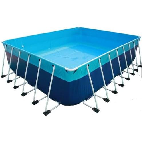 Top quality Hot sale portable pvc inflatable rectangular metal frame swimming pool for sale