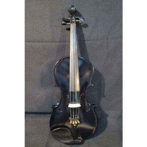 Handmade Black Colors HIGH GRADE Electric & Acoustic Violin 4/4 Violino String Instrument With Bow Case