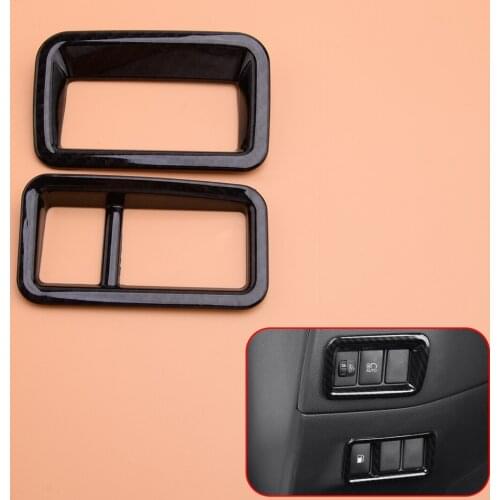 1 Set Headlight Lamp Adjustment Switch Button Cover Trim Frame Fit For Toyota CHR 2016-2020 LHD