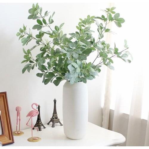 1Pc Simulation Eucalyptus Leaf Delicately Cut Eco-friendly Faux Silk Flower Baskets Decor Artificial Flower Faux Sumac Plants