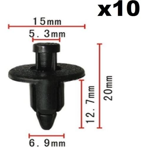 10pc Nylon Fastener Push-Type Trim Retainer Clip For Toyota For FORGM Direct push expansion buckle 90467-07041