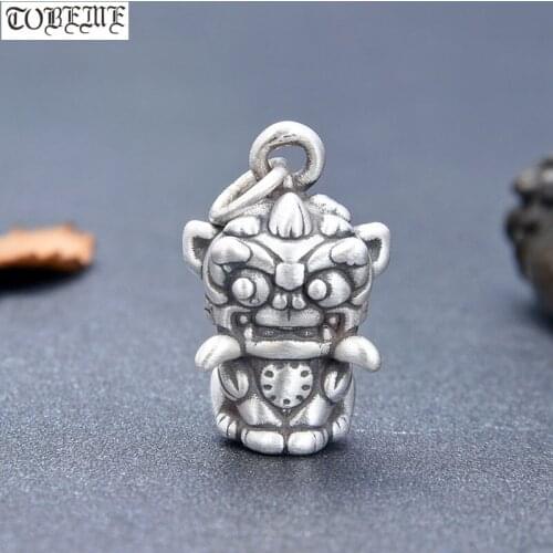 100% 999 Silver Lion Charm Pure Silver Lion Small Pendant DIY Bracelet Charm Jewelry Findings