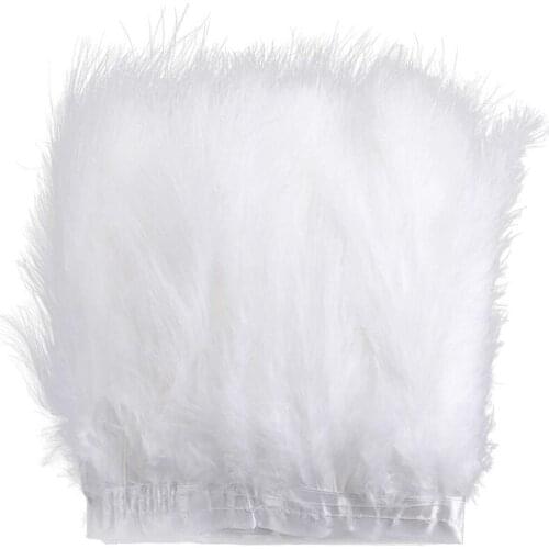 2yard Turkry White Feather for Crafts Ribbon Trim DIY Wedding Dress Accessories Plumas Decorativas Jewelry Making Plume 10-15cm