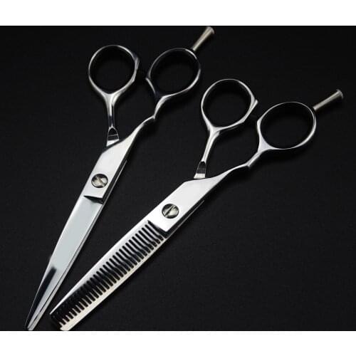 6" 5.5" brand left handed Scissor Cutting Thinning Scissor Dog Cat Hair Cutting Hairdressing Style Professional Pet Groomer Tool