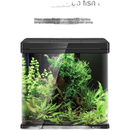 Fish Tank Aquarium Small Mini Desktop Ecological Landscaping Change Water Glass Antirrhinum Cylinder Home Living Room