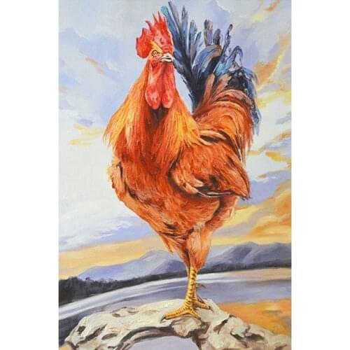 5D DIY Diamond Painting Animal Cock Cross Stitch Full Drill Pattern Resin Diamond Embroidery Diamond Mosaic Home Decoration