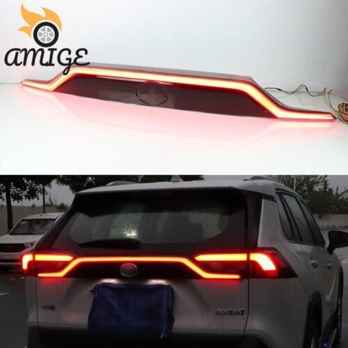 Car LED Bumper Lights For Toyota RAV4 RAV 4 2019 2020 Taillights Rear Fog Lamp Brake Light 12V Reflector Reverse Lamps