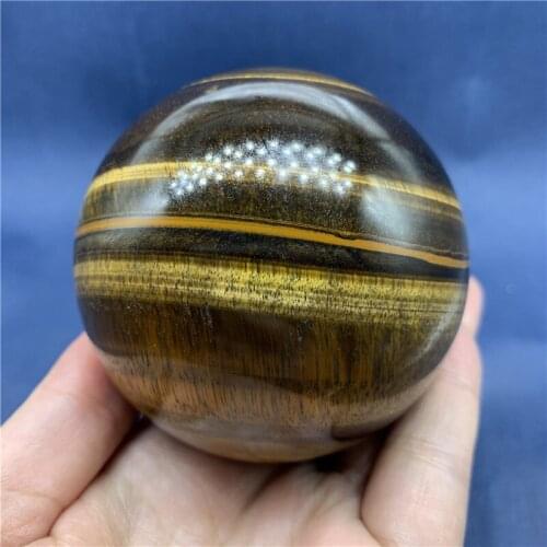 Big Yellow Healing Ball Rare Natural Tiger Eye Sphere Gift Round Handmade Crystal stone for Home Decoration 1pc