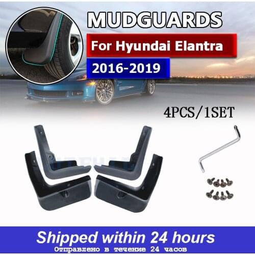 Set Car Mud Flaps fit For Hyundai Elantra Avante AD 2016-2019 Mudguard Splash Guards Fender Mudflaps Auto Accessories