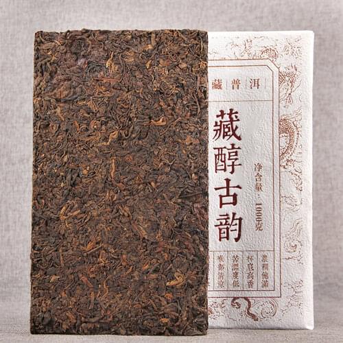 2012 Tibetan Mellow Ancient Rhyme Compressed Tea Ripe Puer Chinese Tea Yunnan Shu Puer Chinese Tea 1000g