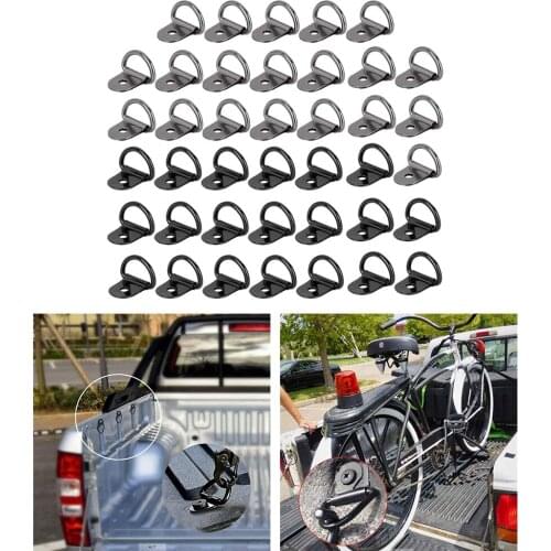 40 Pcs D Shape Tie Downs Small Steel Rings Anchor Lashing Rings for Loads on Case Truck Cargo Trailers RV Boats