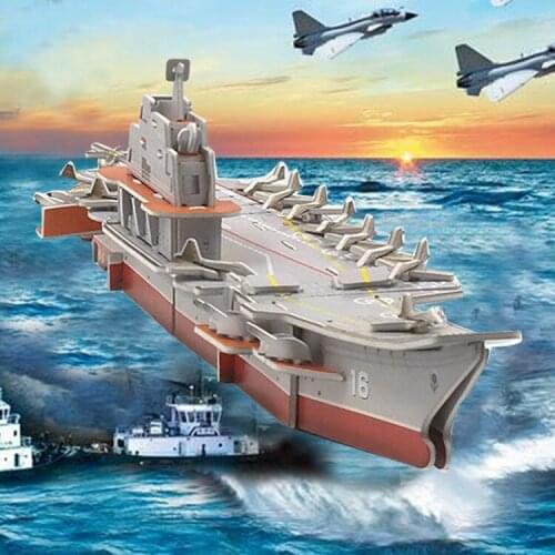 Hildrens 3D Puzzles, Educational Toys the Building Blocks, Military Equipment Liaoning Warship Puzzle Model Toy Gift P330