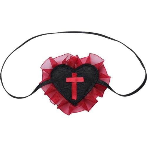 Gothic Lolita Girls Heart Cross Eyepatch Cosplay Eye Patch