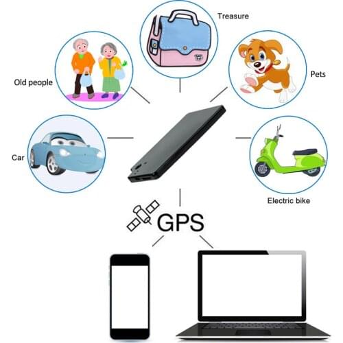 Black Bike Anti-Lost Device GPS Tracker Anti-theft Car GPS Supplies Google Link Real Time Tracking Equipment GSM Alarm Locator