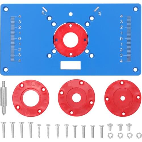 Woodworking Engraving Machine Flip Board Milling Woodworking Tool Multifunctional Router Table Insert Plate With 4 Rings