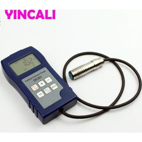 Fast Shipping Dual Purpose Paint Coating Thickness Gauge DR380 Galvanized Digital Coating Thickness Tester Meter Range 0-1250um