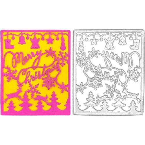 Julyarts Christmas Frame Die Cut Scrapbooking Material Scrapbooking Decorative Embossing Photo Album Decor Card Making DIY Craft