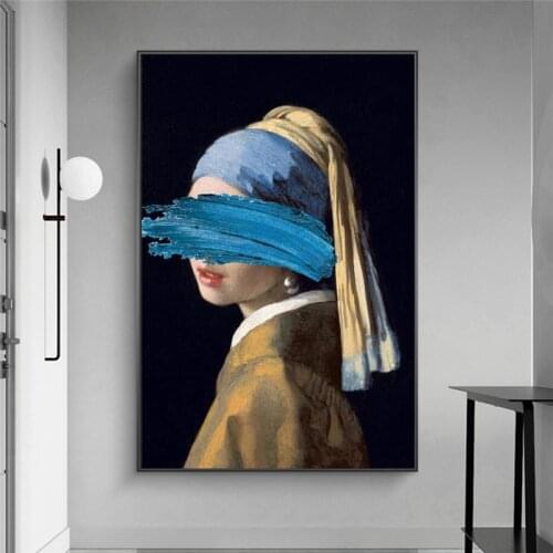 The Girl With A Pearl Earring Canvas Paintings Reproductions Famous Artwork By Jon Pop Art Prints Wall Pictures For Home Decor