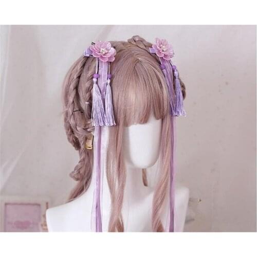 Chinese Hanfu Headdress Fairy Girls Tassel Hairpin Lolita Cosplay Classical Buyao Hair Accessories B1316