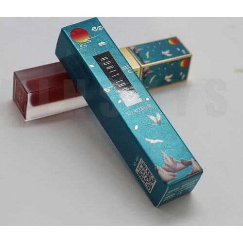 Chinese new year style fancy card case mascara lipstick packaging paper gift box for cosmetic