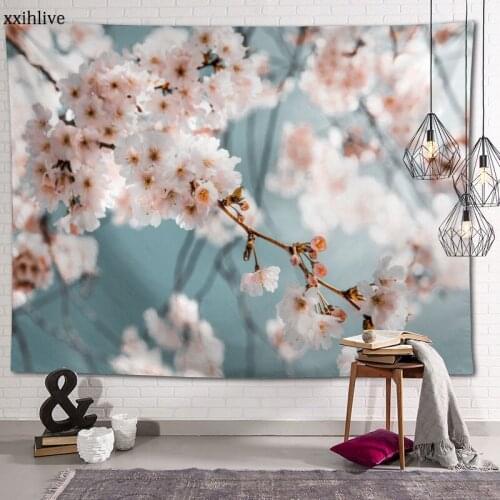 Beautiful Plum Blossom Tapestry Customizable Bohemian Wall Hanging Room Carpet HD Tapestries Art Home Decoration Accessories