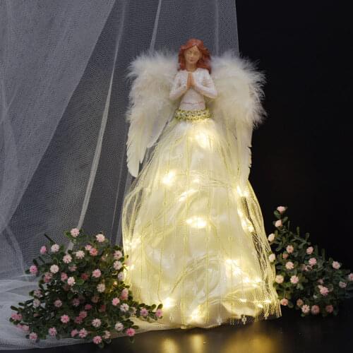 Angel Dolls Flower Fairy Statue Sitting Art Figurines Ornament Angel Wings Craft Landscaping Home Decoration Ornament