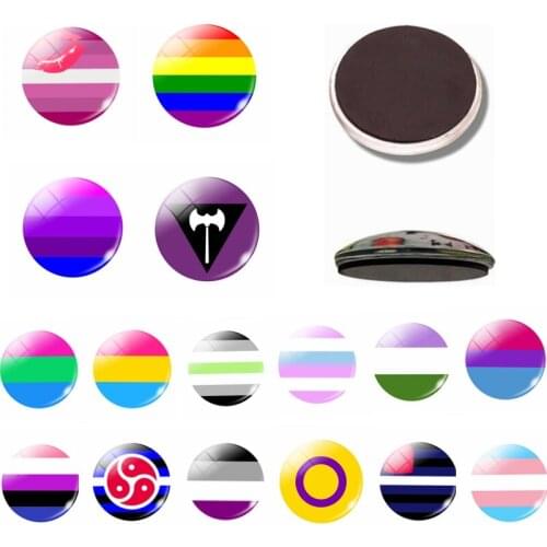Rainbow Color Gay Glass Dome Fridge Magnet Gay Message Board Sticker Beautiful Love Refrigerator Sticker Kitchen Home Decoration