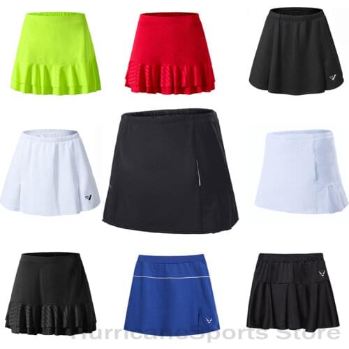New Womens Tennis Skorts skirt, Girl sport Skirts with Safety Shorts,female Running Tennis Skirts,Quick Dry badminton skirt