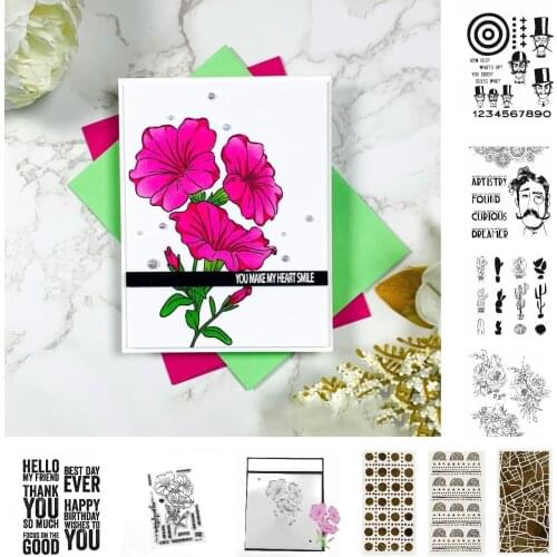 2021 New Plant Rose Flower And Gentleman Cutting Dies Stamp Stencil Hot Foil Scrapbook Diary Decoration Stencil Embossing Album
