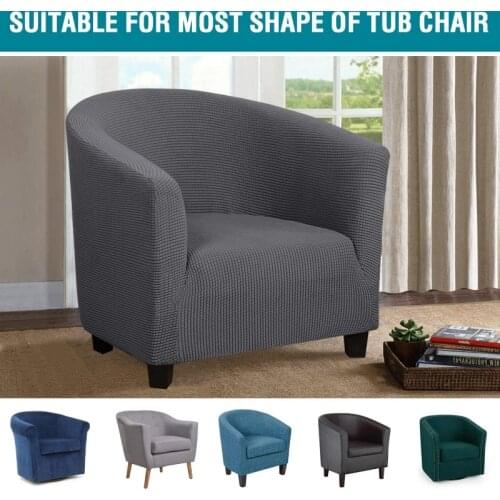 Single Seat Sofa Armchair Seat Cover Solid High Stretch Spandex Easy-install Removable Washable Furniture Decoration Slipcover